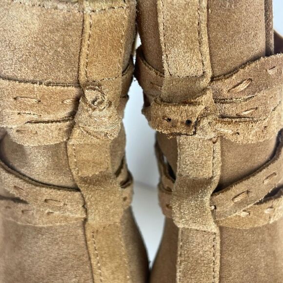 Saks Fifth Avenue Tan Suede Ankle Boots - Picture 8 of 9